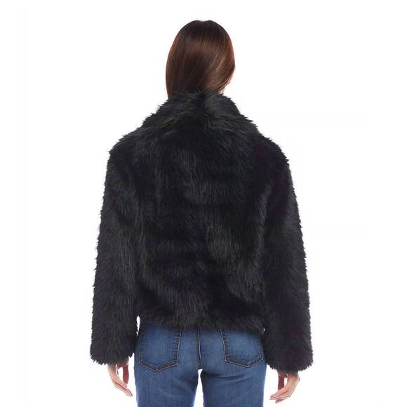 NEW KAREN KANE flanna faux fur coat in black - Picture 4 of 4
